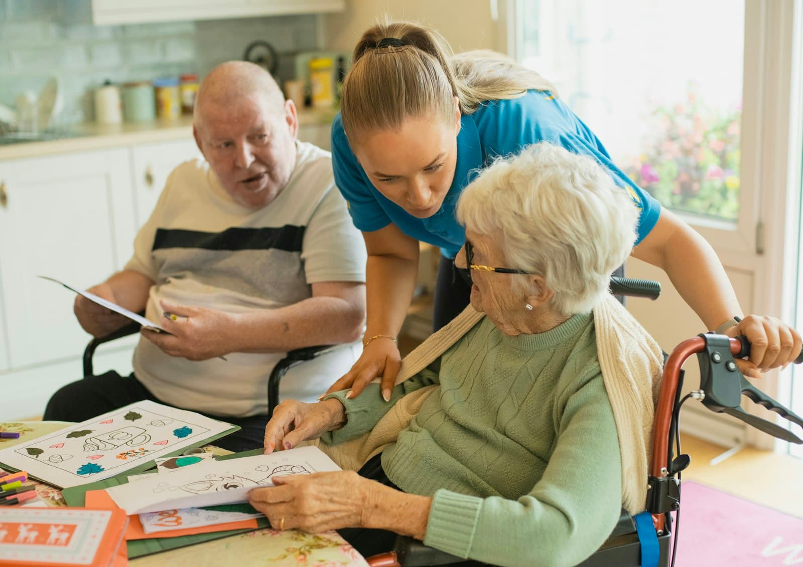 A care worker at a client's home